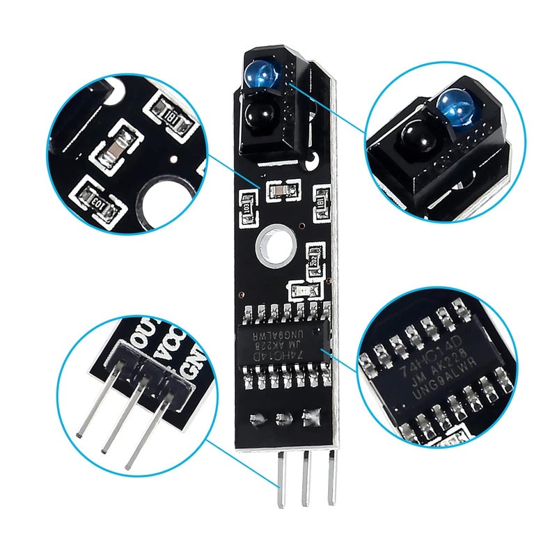 Coliao 10pcs TCRT5000 Infrared Reflective Sensor Module - 5V Line Obstacle Avoidance Tracing Sensor for Smart Car Robot - Image 3